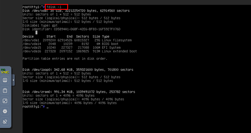 دستور fdisk -l