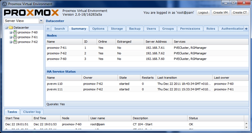 کلاستر proxmox