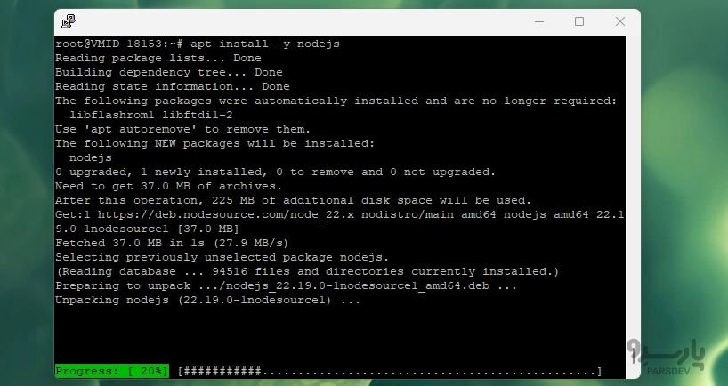 نصب nodejs روی اوبونتو