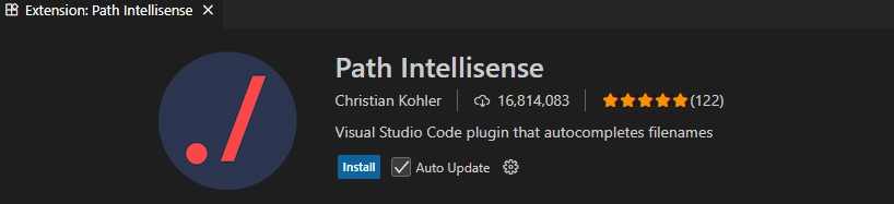 افزونه Path Intellisense