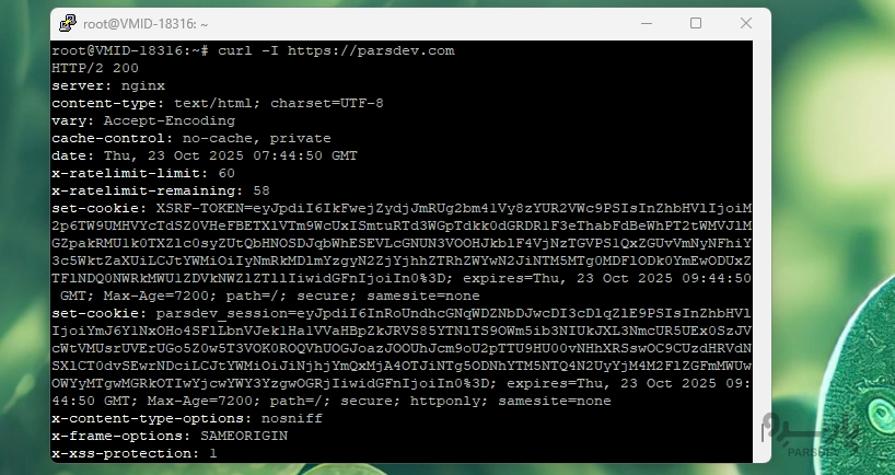 دستور curl در لینوکس