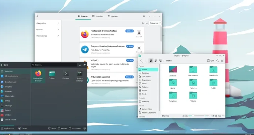 توزیع manjaro