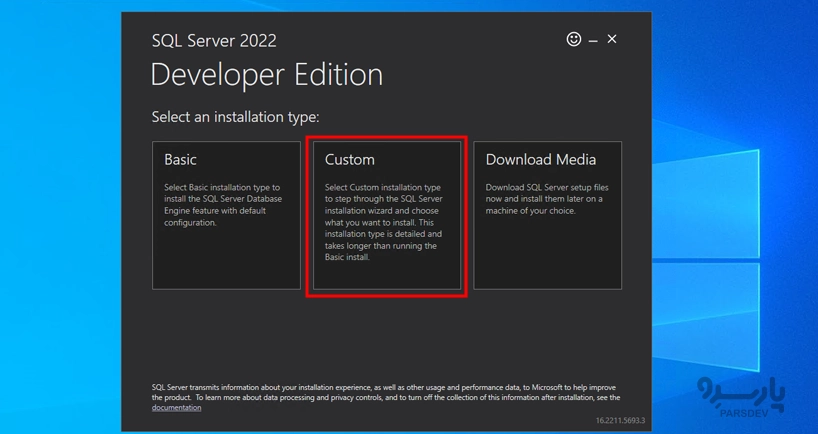 انواع نصب sql server