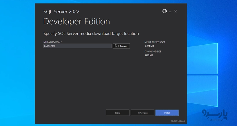 Media Location در نصب SQL Server