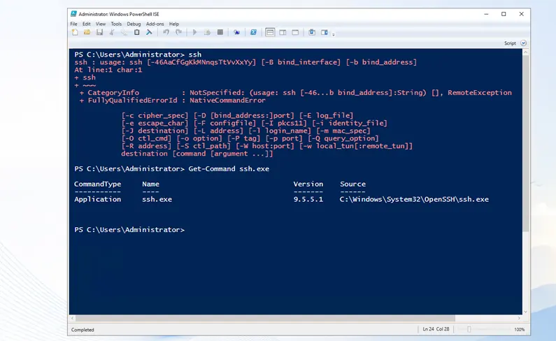 Get-Command ssh