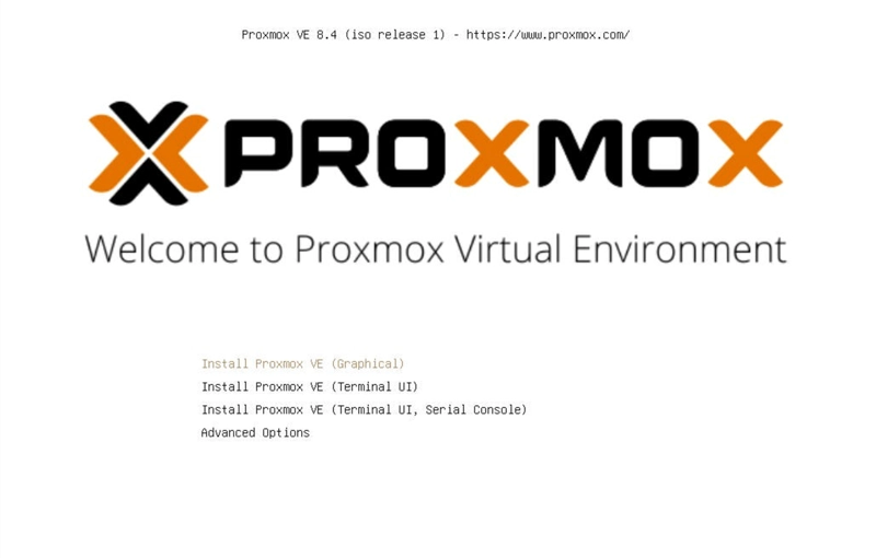 نصب proxmox